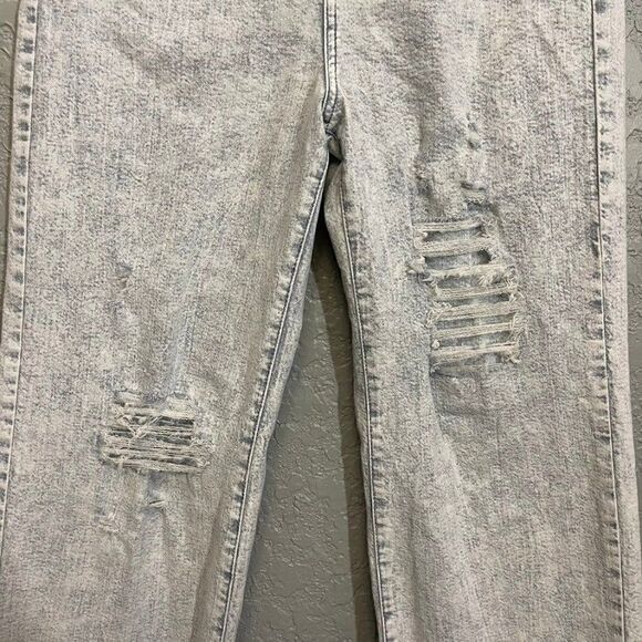 Guess Acid Wash Y2K Wide Leg Crop Jeans - Picture 6 of 11